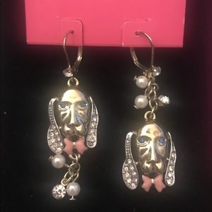 Betsey Johnson Dog Earrings NWT